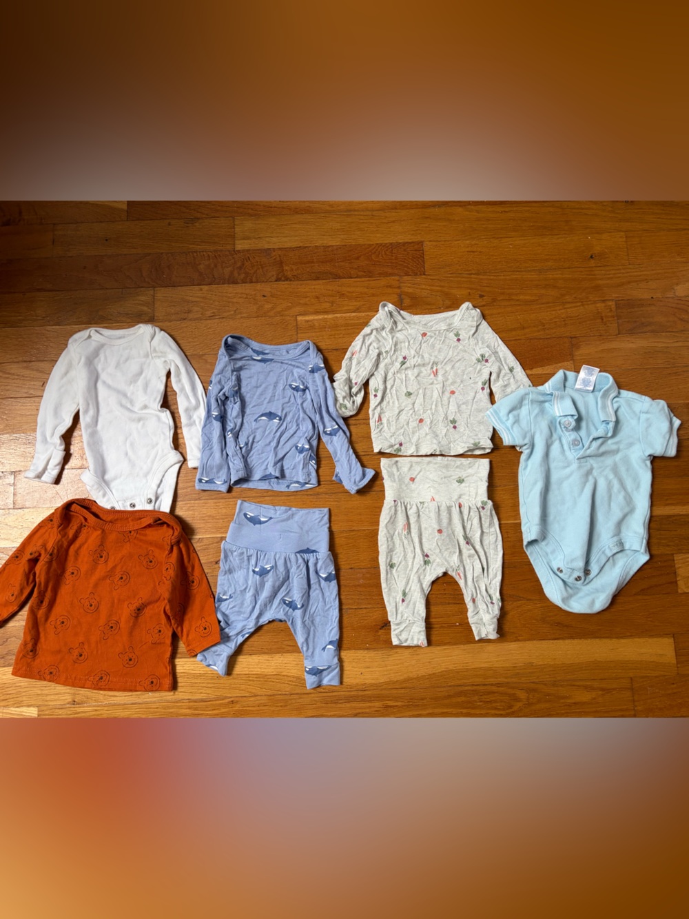 Newborn sized bundle of clothes, long sleeved, polo, sets, never worn